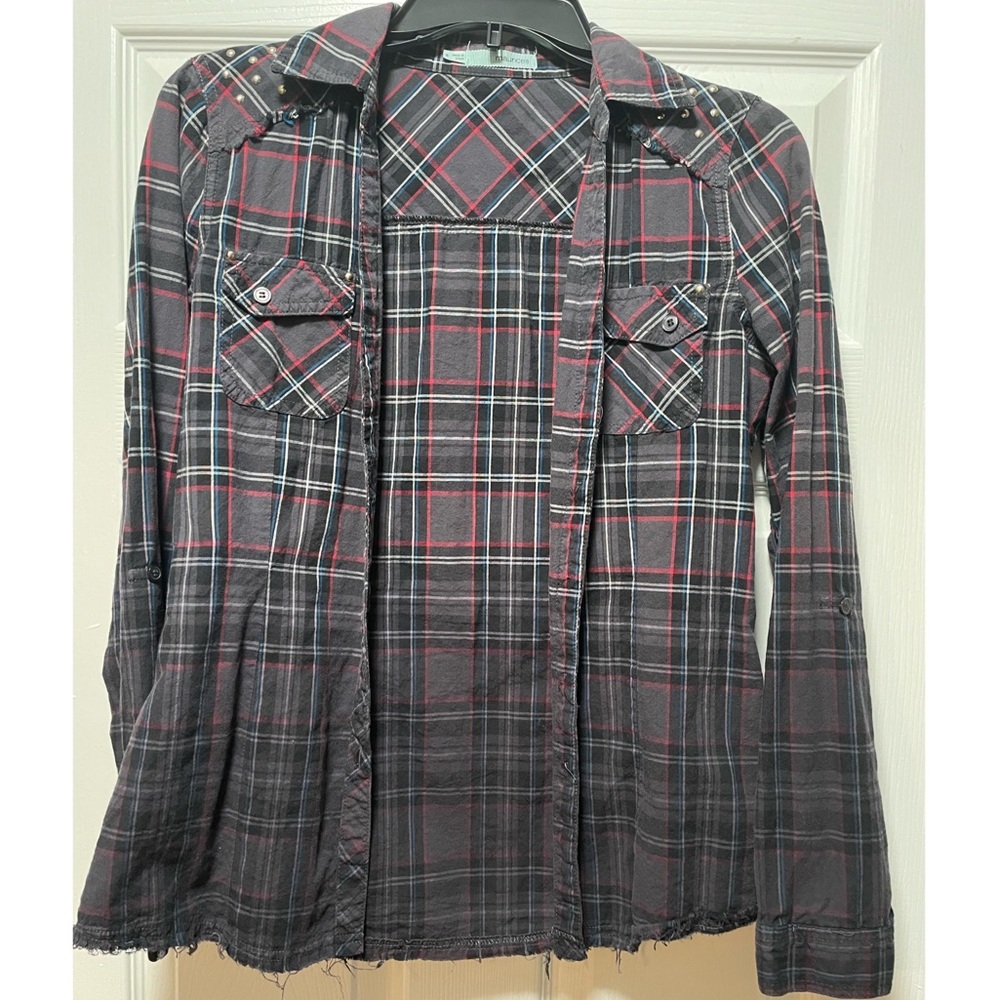 Maurice’s Plaid Button-Down with shoulder accents
